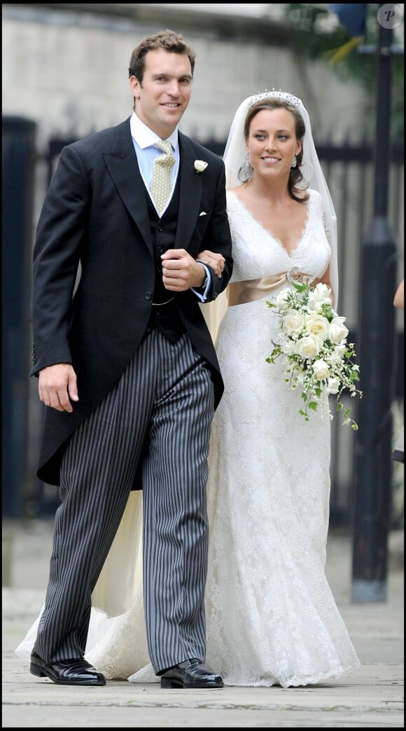Nicholas van Cutsem et Alice Haddon lors de leur mariage le 14 août 2009 à Londres.