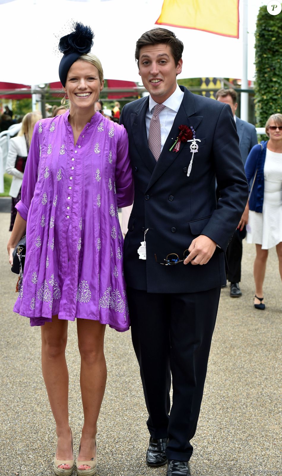 Jake Warren et sa femme Zoe Warren à l&#039;hippodrome de Goodwood le 30 juillet 2015