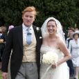  Mark Dyer et Amanda Kline lors de leur mariage, le 3 juillet 2010 au Pays de Galles, en présence du prince Harry. 