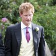 Le prince Harry au mariage de Mark Dyer et Amanda Kline le 3 juillet 2010 au Pays de Galles