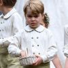 Le prince George de Cambridge, "pageboy", et la princesse Charlotte, "flower girl", au mariage de Pippa Middleton et James Matthews le 20 mai 2017 à Englefield dans le Berkshire.