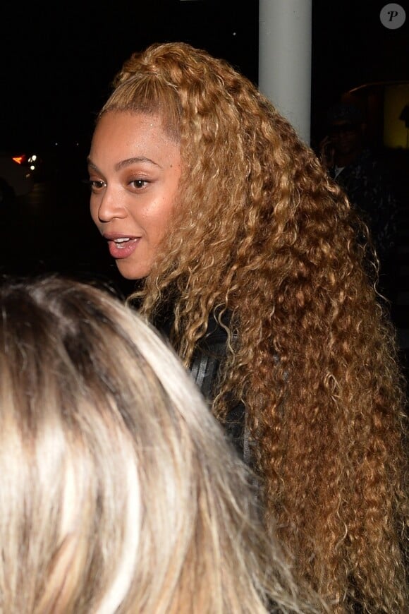 Beyonce quitte la soirée d'ouverture de la marque de vêtements Dundas brand à West Hollywood, le 24 avril 2018