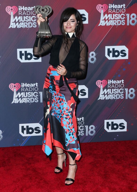 Camila Cabello - Les célébrités posent lors de la press room des "iHeartRadio Music Awards" à Inglewood le 11 mars 2018.
