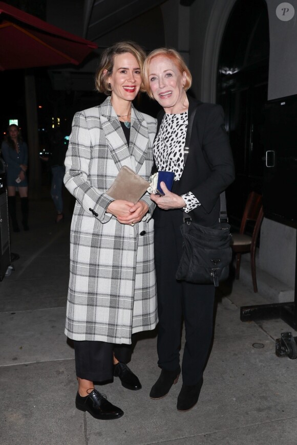 Sarah Paulson et Holland Taylor sont allées diner au restaurant Craig à West Hollywood, le 24 mars 2018.