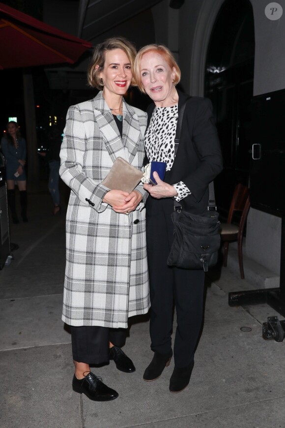 Sarah Paulson et Holland Taylor sont allées diner au restaurant Craig à West Hollywood, le 24 mars 2018.