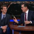 Andrew Garfield chez Stephen Colbert ce 23 mai 2018.