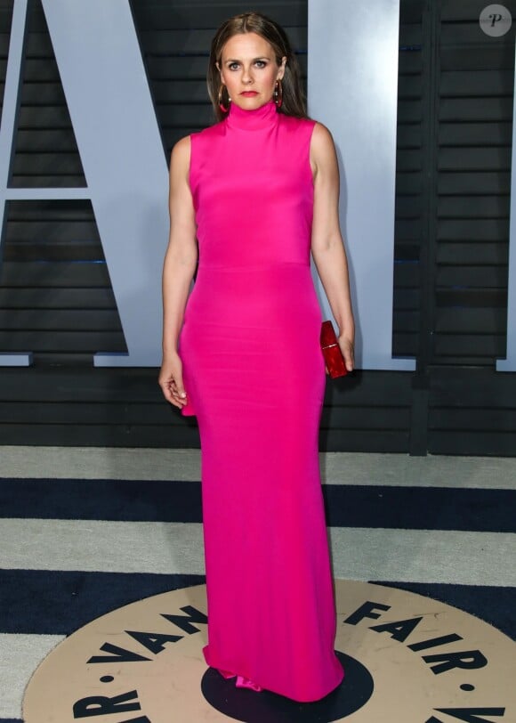 Alicia Silverstone à la soirée Vanity Fair Oscar au Wallis Annenberg Center à Beverly Hills, le 4 mars 2018