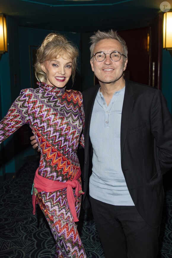 Exclusif - Arielle Dombasle et Laurent Ruquier - Cocktail à l'issue de la première du spectacle "Les Parisiennes" aux Folies Bergères à Paris le 24 mai 2018. © Olivier Borde - Pierre Perusseau / Bestimage