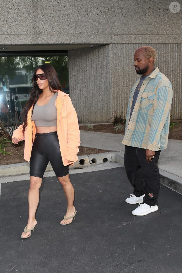 Exclusif - Kanye West et sa femme Kim Kardashian passent la journée ensemble à Calabasas. Le 19 mars 2018