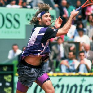 André Agassi à Roland-Garros, en 1991.
