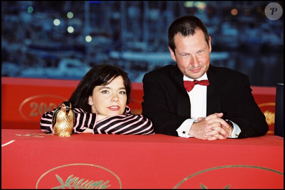 Lars von Trier et Björk, primés à Cannes pour "Dancer in the Dark", en mai 2000.