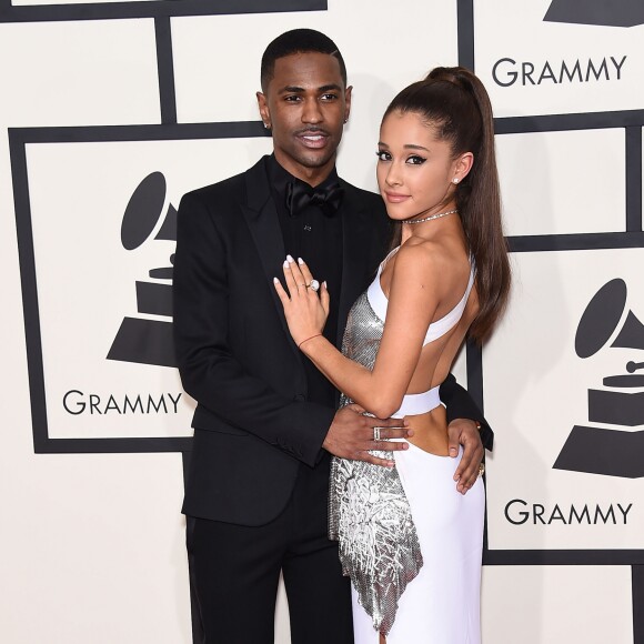 Big Sean et sa petite amie Ariana Grande - 57e édition des Grammy Awards au Staples Center à Los Angeles, le 8 février 2015.
