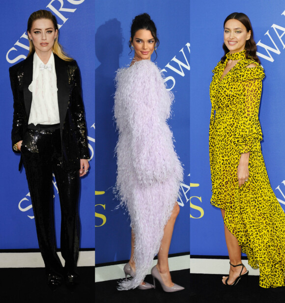 Amber Heard, Kendall Jenner et Irina Shayk assistent aux CFDA Awards 2018 au Brooklyn Museum à New York, le 4 juin 2018.