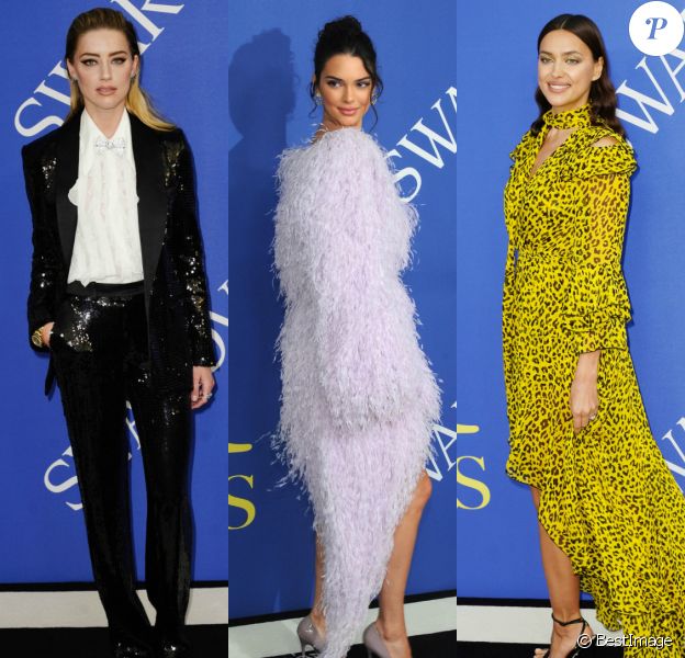 Amber Heard, Kendall Jenner et Irina Shayk assistent aux CFDA Awards 2018 au Brooklyn Museum à New York, le 4 juin 2018.