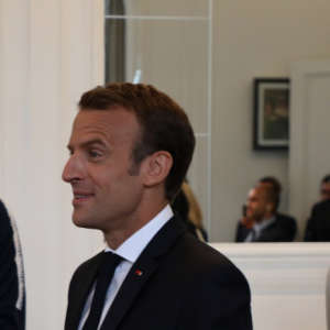 Emmanuel Macron et son épouse ont rencontré l'équipe de France de football ce 5 juin 2018, à Clairefontaine.