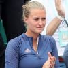 Kristina Mladenovic dans les tribunes des internationaux de tennis de Roland Garros à Paris, pour le quart de finale opposant Dominic Thiem à Alexander Zverev, le 5 juin 2018. © Dominique Jacovides - Cyril Moreau/Bestimage