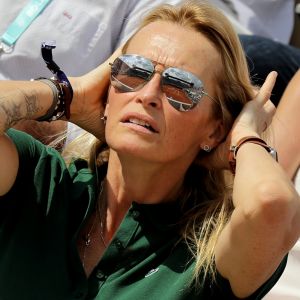 Estelle Lefébure dans les tribunes des internationaux de Roland Garros - jour 5 - à Paris, France, le 31 mai 2018. © Cyril Moreau - Dominique Jacovides/Bestimage