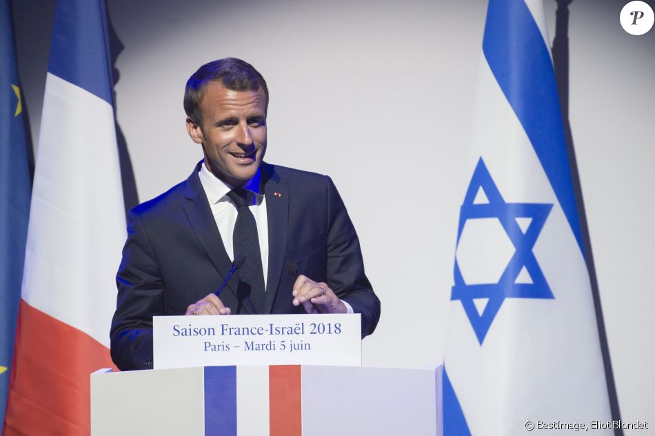 Le président de la République française Emmanuel Macron lors de l ...