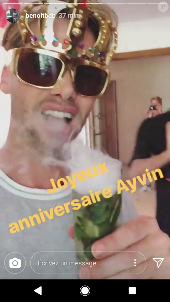 Benoît Dubois à l'anniversaire d'Ayvin - Instagram, 7 juin 2018
