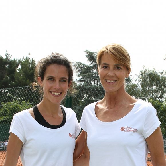 Exclusif - Clemence Castel et Nathalie Simon- 26ème édition du Trophée des personnalités en marge des Internationaux de Tennis de Roland Garros à Paris, Frnce, le 8 juin 2018. La 26ème édition du trophée des personnalités rassemblera de nombreuses célébrités qui viendront partager un moment convivial et solidaire autour de leur passion pour le tennis. Cette année, le trophée innove en invitant les personnalités à venir mesurer leur vitesse de balle pour la bonne cause. Pour la première fois, grâce au soutien de Engie et Babolat, chaque kilomètre heure sera converti en euro. 1 km/h = 1 euro. Le montant additionné sera remis par les vainqueurs aux associations "Premier de Cordée" et "Sourire à la vie". De plus, Engie remettra chaque jour un chèque à une association qui oeuvre pour l'accès au sport : "Princesse Margot" parrainée par K.Adams, "Innocence en danger" représentée par N.Baye, "Autour des williams" soutenue par O.Meunier et "Autiste sans frontières" avec L.Delahousse. © Denis Guignebourg/Bestimage  ( No Web No Blog pour la Belgique et la Suisse)08/06/2018 - Paris