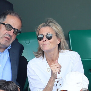 Claire Chazal - People dans les tribunes des Internationaux de France de Tennis de Roland Garros à Paris. Le 8 juin 2018 © Cyril Moreau / Bestimage