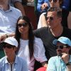 Jean Roch et sa femme Anais - People dans les tribunes des Internationaux de France de Tennis de Roland Garros à Paris. Le 8 juin 2018 © Cyril Moreau / Bestimage