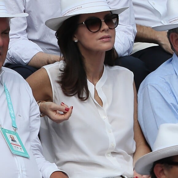 Caroline Barclay - People dans les tribunes des Internationaux de France de Tennis de Roland Garros à Paris. Le 8 juin 2018 © Cyril Moreau / Bestimage