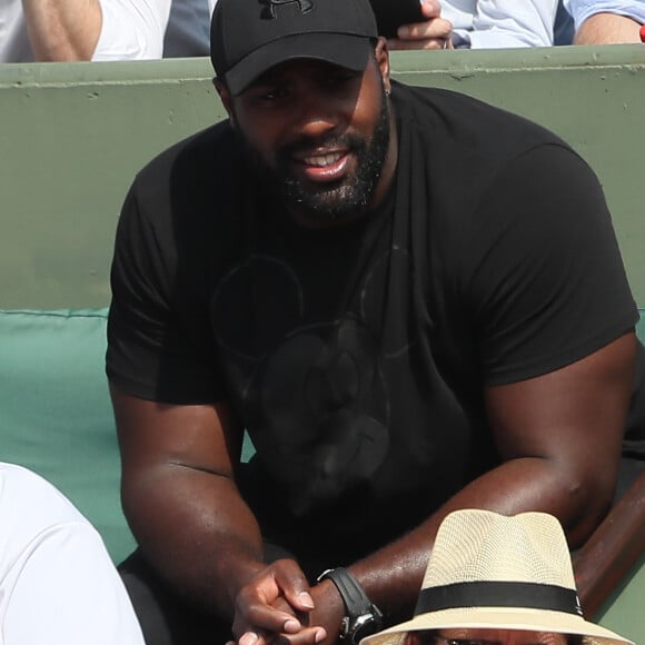 Teddy Riner - People dans les tribunes des Internationaux de France de Tennis de Roland Garros à Paris. Le 8 juin 2018 © Cyril Moreau / Bestimage