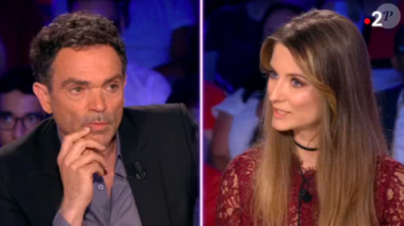 Yann Moix face à Diane Ducret dans On n'est pas couché, le 9 juin 2018 sur France 2.