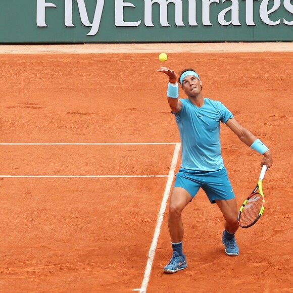 Rafael Nadal gagne son onzième titre au tournoi de Roland-Garros face à Dominique Thiem à Paris, le 10 juin 2018. © Jacovides/Moreau/Bestimage