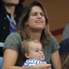 Amélie Mauresmo et son fils Aaron Mauresmo lors de France - Islande (Euro 2016) au Stade de France à Saint-Denis, le 3 juillet 2016. © Cyril Moreau/Bestimage