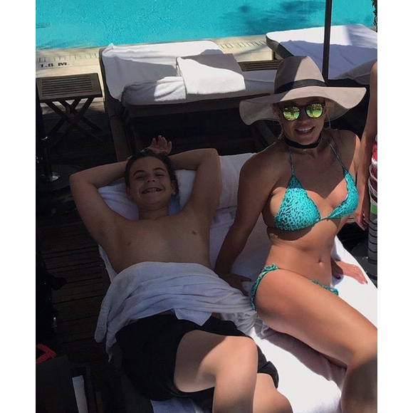 Britney Spears et à Miami. Juin 2018.