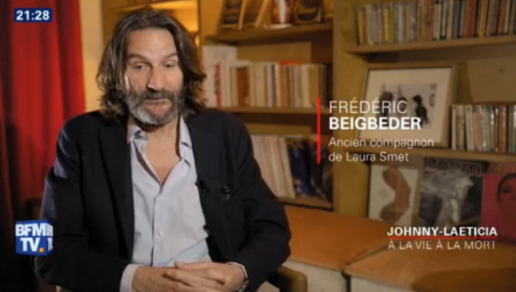 Frédéric Beigbeder, ancien compagnon de Laura Smet, dans "Johnny/Laeticia : à la vie à la mort", une enquête diffusée par BFMTV le 11 juin 2018.
