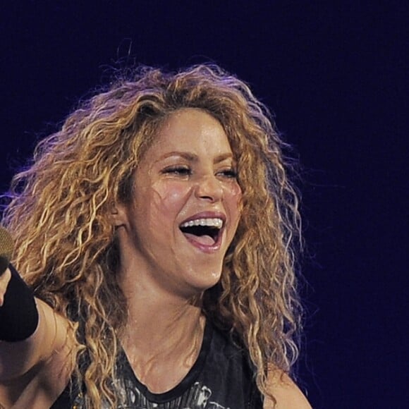 La chanteuse Shakira en concert à l'O2 Arena de Londres le 11 juin 2018.