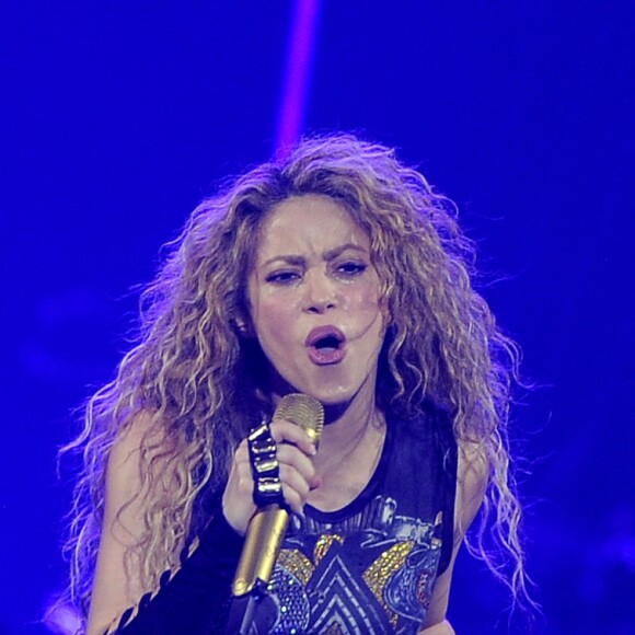 La chanteuse Shakira en concert à l'O2 Arena de Londres le 11 juin 2018.