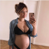 Caroline Receveur, enceinte (30 semaines), le 27 avril 2018.