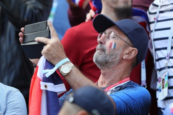 Alain Griezmann - Célébrités dans les tribunes lors du match de coupe de monde de la France contre l'Australie au stade Kazan Arena à Kazan, Russie, le 16 juin 2018.
