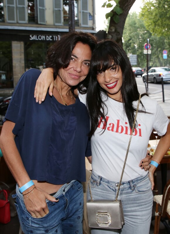 Exclusif - Sandra Sisley et Samar, alias ULAP (une libanaise à Paris) - Inauguration du restaurant "Gabylou Notre-Dame" à Paris le 12 juin 2018. © Denis Guignebourg / Bestimage