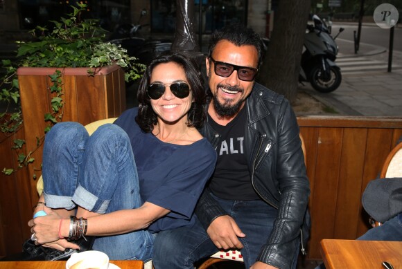 Exclusif - Sandra Sisley et Muratt Atik - Inauguration du restaurant "Gabylou Notre-Dame" à Paris le 12 juin 2018. © Denis Guignebourg / Bestimage