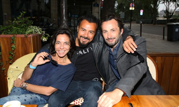 Exclusif - Sandra Sisley, Muratt Atik et Michaël Cohen - Inauguration du restaurant "Gabylou Notre-Dame" à Paris le 12 juin 2018. © Denis Guignebourg / Bestimage