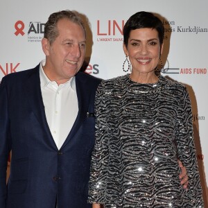 Cristina Cordula et son compagnon Frédéric Cassin lors de la 6ème édition du dîner de charité "Link" en soutien à l'association AIDES au Pavillon Cambon à Paris, le 12 décembre 2016. © Veeren