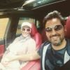 Brigitte Nielsen, enceinte, pose avec son mari Mattia Dessi. Instagram, juin 2018