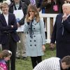 Barron Trump, Donald Trump et sa femme Melania - Le président des Etats-Unis en famille à la Maison Blanche pour les célébrations de Pâques à Washington. Le 2 avril 2018