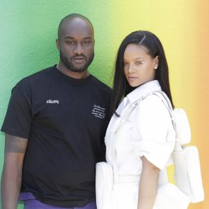 Virgil Abloh et Rihanna - Backstage du défilé homme printemps-été 2019 Louis Vuitton, signé Virgil Abloh, au Palais-Royal à Paris, le 21 juin 2018. © Olivier Borde / Bestimage