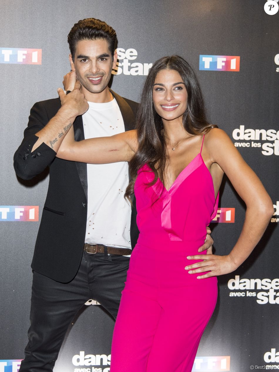 Tatiana Silva et son danseur Christophe Licata lors du photocall de présentation du jury et des Tatiana Silva et son danseur Christophe Licata lors du photocall de présentation du jury et des