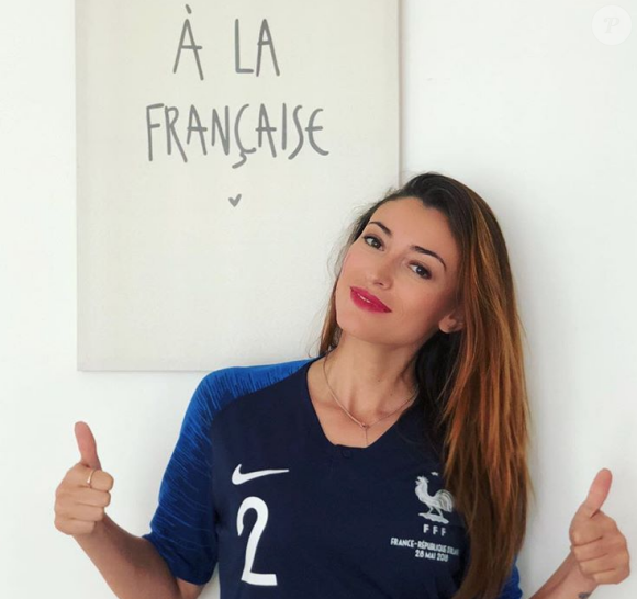 Rachel Legrain-Trapani supporte les Bleus pendant le Coupe du monde 2018 - Instagram, juin 2018