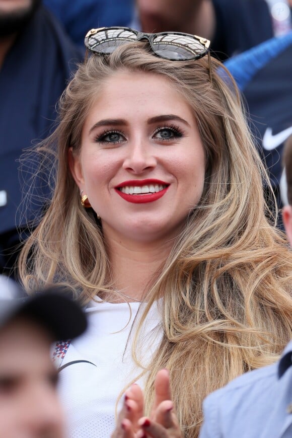 Maria Salaues (compagne de Paul Pogba) - Célébrités dans les tribunes lors du match de coupe du monde opposant la France au Danemark au stade Loujniki à Moscou, Russia, le 26 juin 2018. Le match s'est terminé par un match nul 0-0. © Cyril Moreau/Bestimage