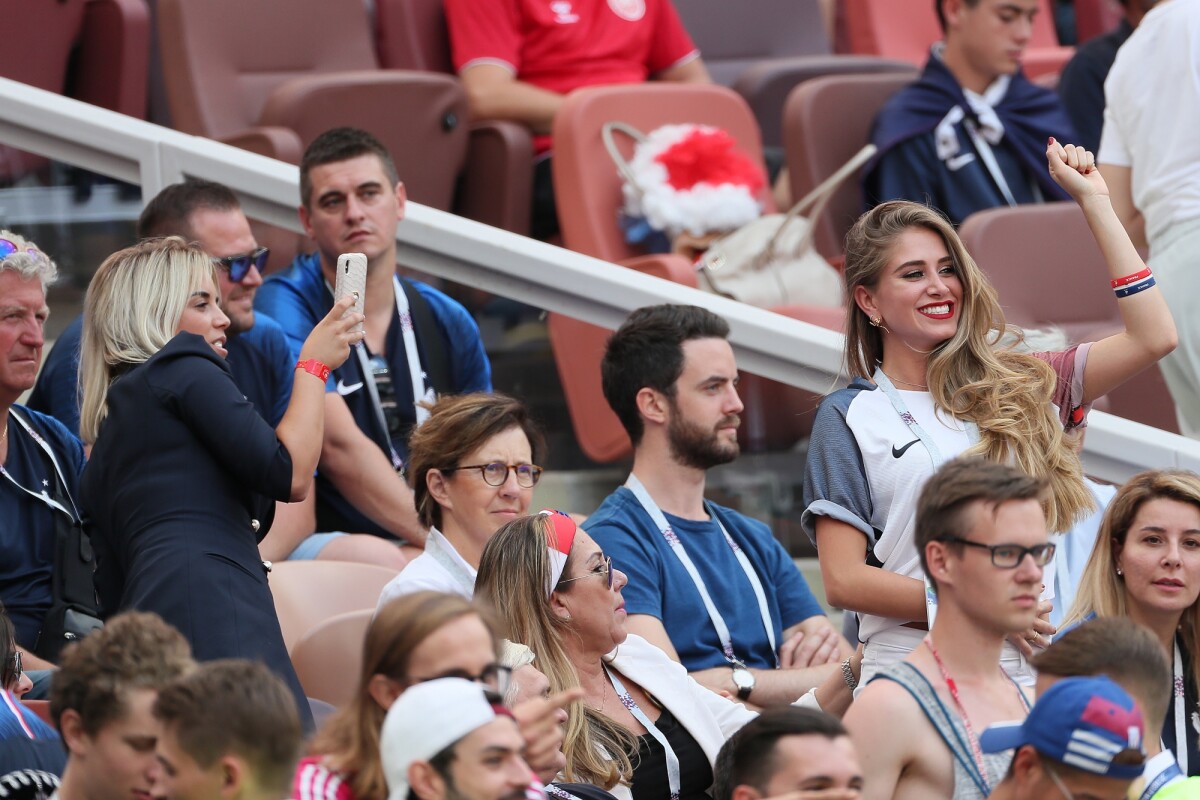 Maria Salaues (wife of Paul Pogba) during the 2018 FIFA World Cup Russia  game, France vs Denmark in Luznhiki Stadium, Moscow, Russia on June 26,  2018. France and Denmark drew 0-0. Photo