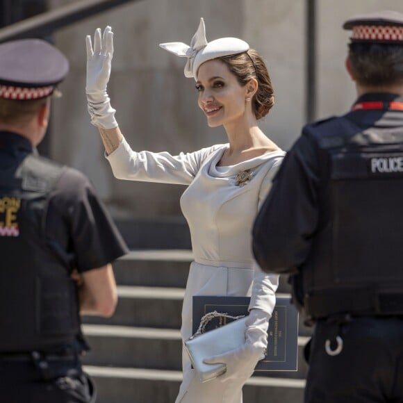 Angelina Jolie a assisté à la messe en l'honneur du 200ème anniversaire de l'Ordre de Saint-Michel et Saint-Georges à la cathédrale Saint Paul de Londres, le 28 juin 2018.