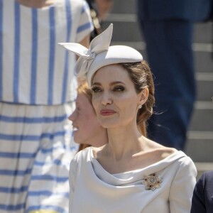 Angelina Jolie a assisté à la messe en l'honneur du 200ème anniversaire de l'Ordre de Saint-Michel et Saint-Georges à la cathédrale Saint Paul de Londres, le 28 juin 2018.